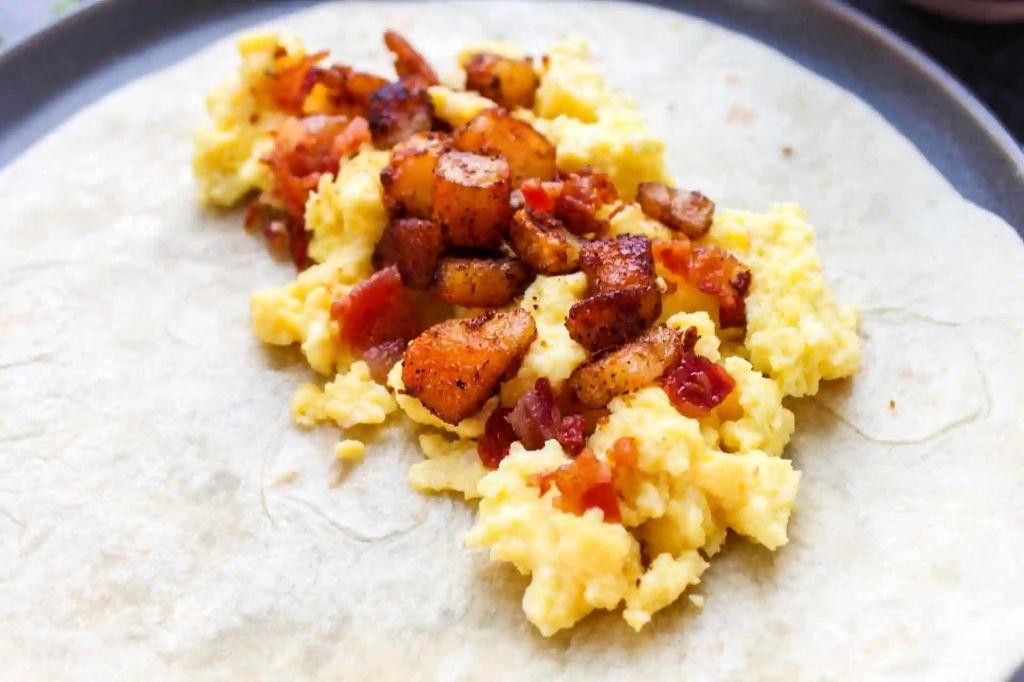 Potato and Bacon Breakfast Tacos