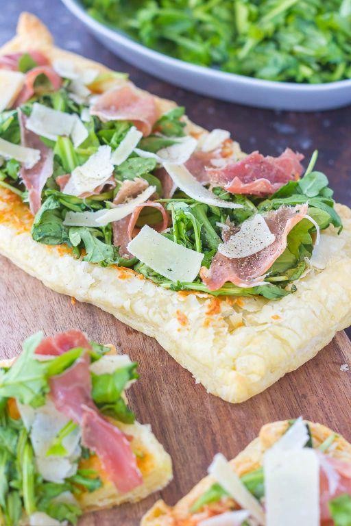 Prosciutto and Arugula Puff Pastry Pizza