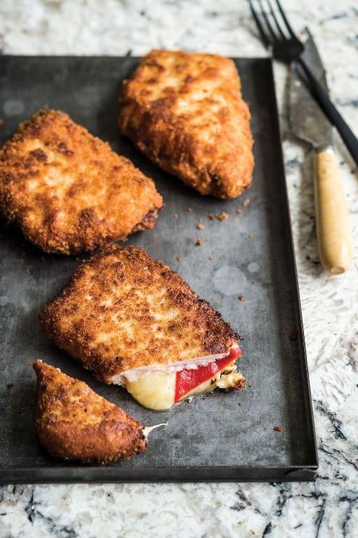 Puerto Rican Stuffed Pork Chops with Ham and Cheese