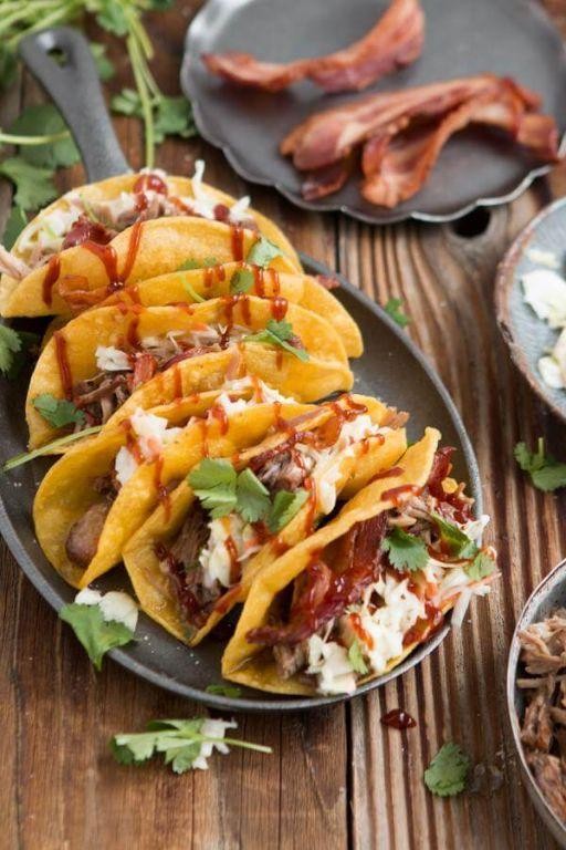Pulled Pork Football Tacos