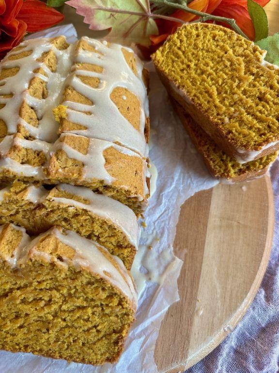 Pumpkin Bread with Brown Sugar Glaze