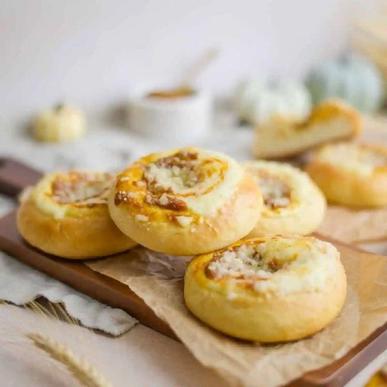 Pumpkin Spice Kolache with Maple Frosting