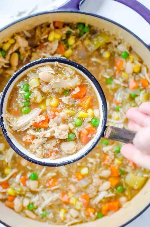 Quinoa Chicken Soup with Vegetables