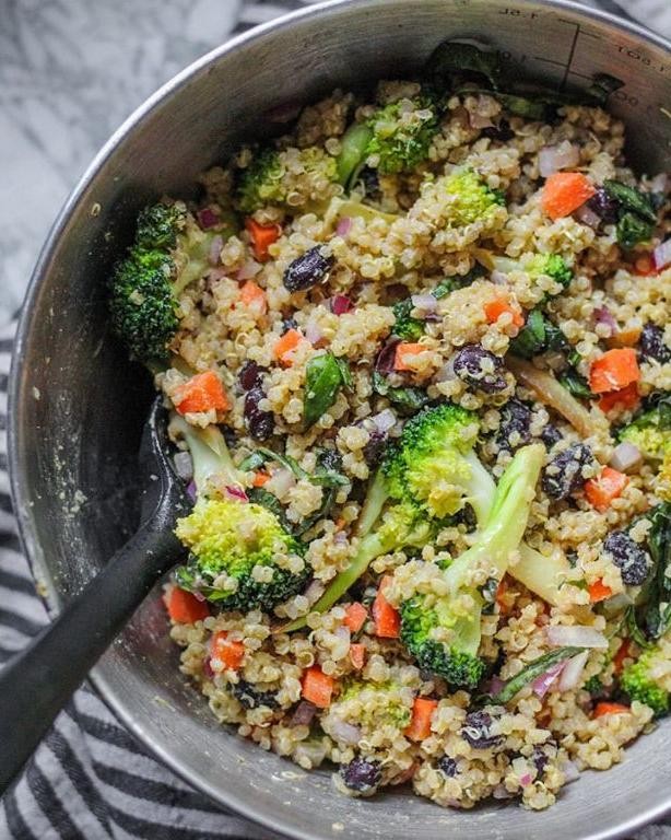 Quinoa Salad with Lemon-Tahini Dressing