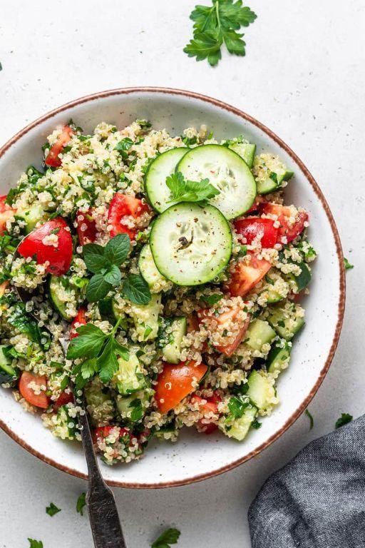 Quinoa Tabbouleh with Fresh Herbs and Cucumber