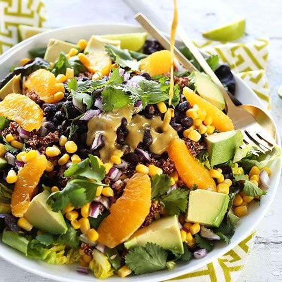Quinoa and Black Bean Salad with Lime Vinaigrette