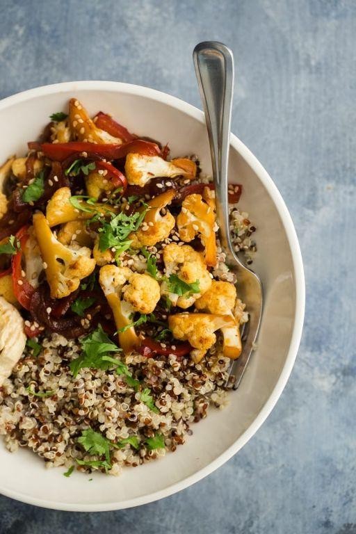 Quinoa and Cauliflower Rice Stir-Fry