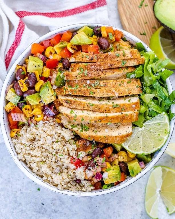 Quinoa and Chicken Taco Bowls