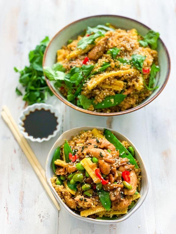 Quinoa and Chicken Veggie Stir-Fry