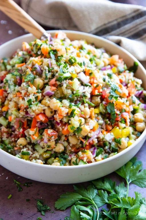 Quinoa and Chickpea Spring Mix Salad