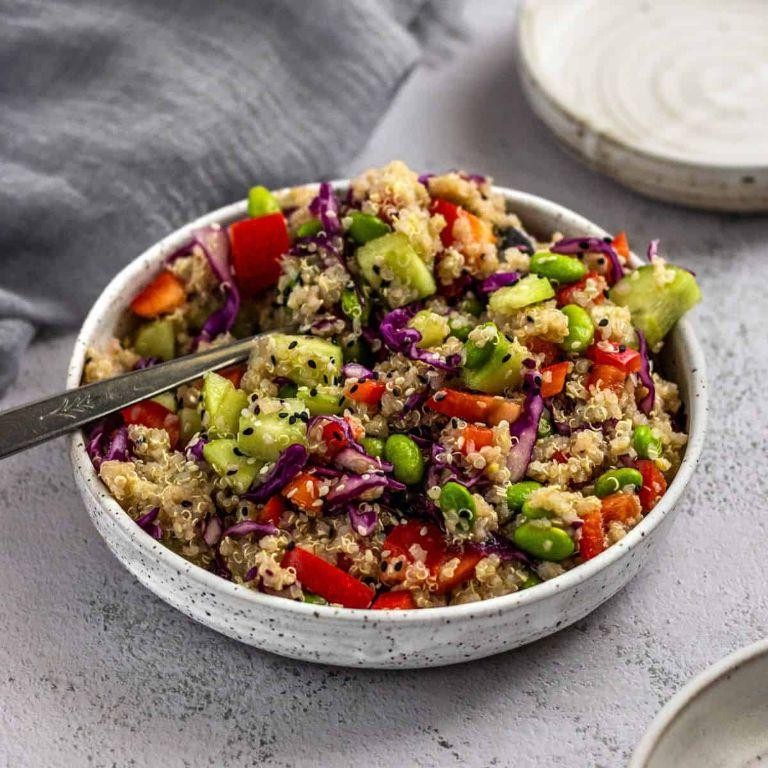Quinoa and Edamame Salad with Sesame Dressing