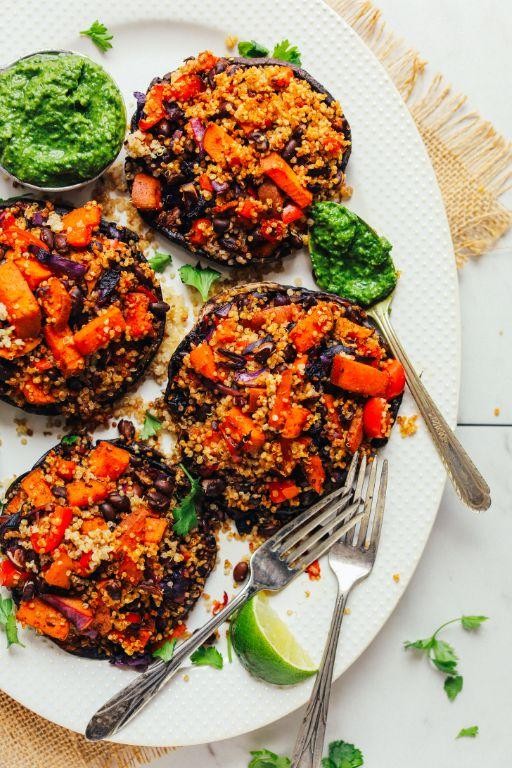 Quinoa and Kale Stuffed Portobello Mushrooms