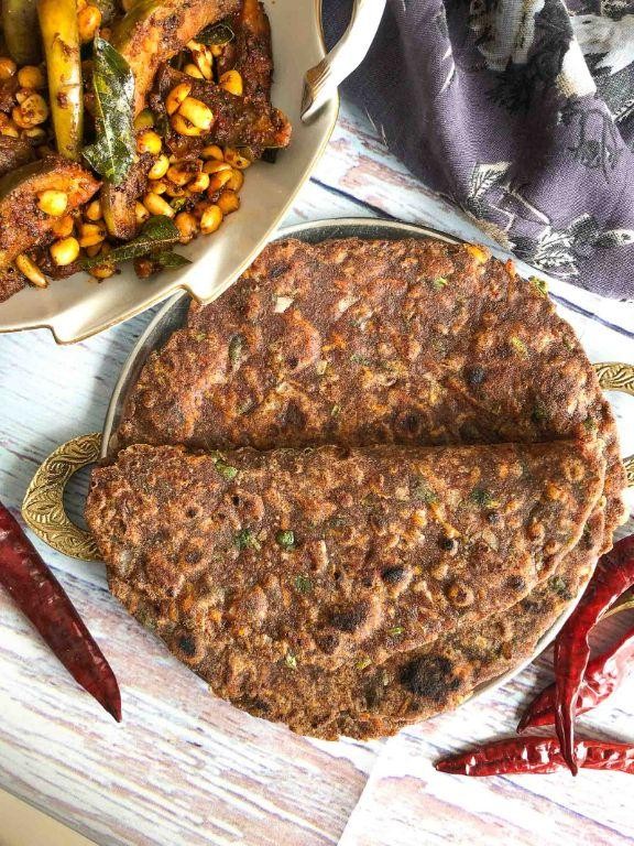 Ragi Flour Roti with Spiced Vegetables