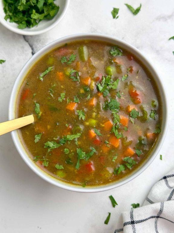 Ragi Flour Soup with Lentils
