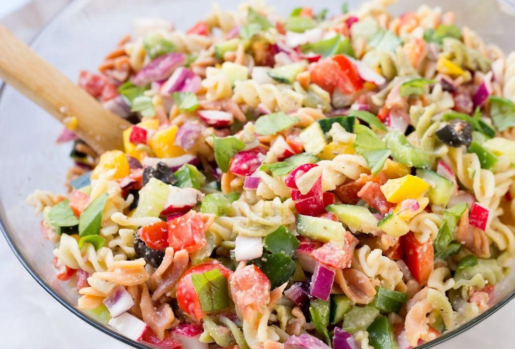 Rainbow Veggie Pasta Salad