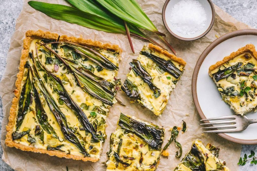 Ramp and Goat Cheese Tart
