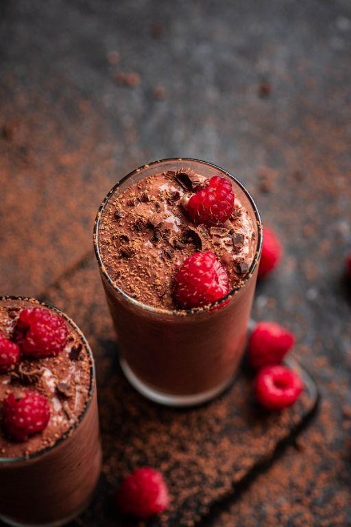 Raspberry Cocoa Protein Shake