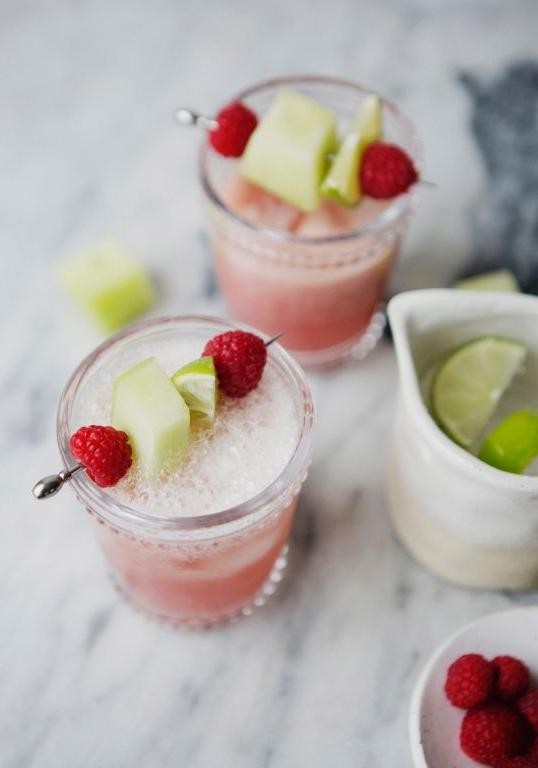 Raspberry Honeydew Melon Smoothie