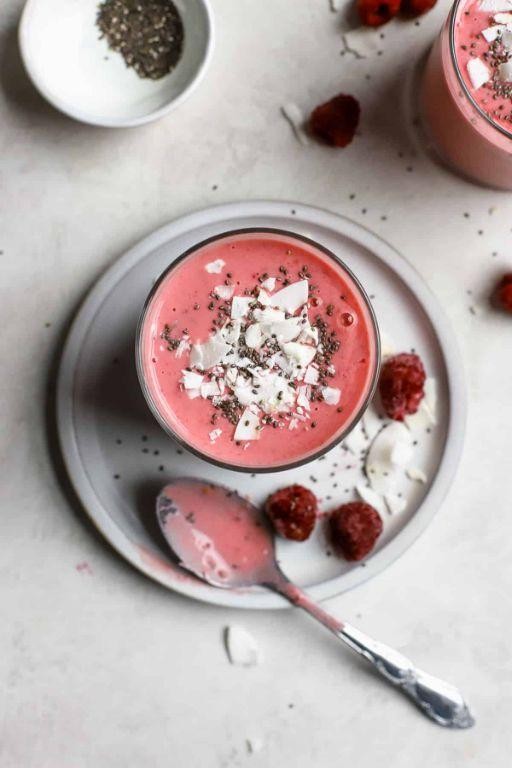 Raspberry Mango Coconut Smoothie