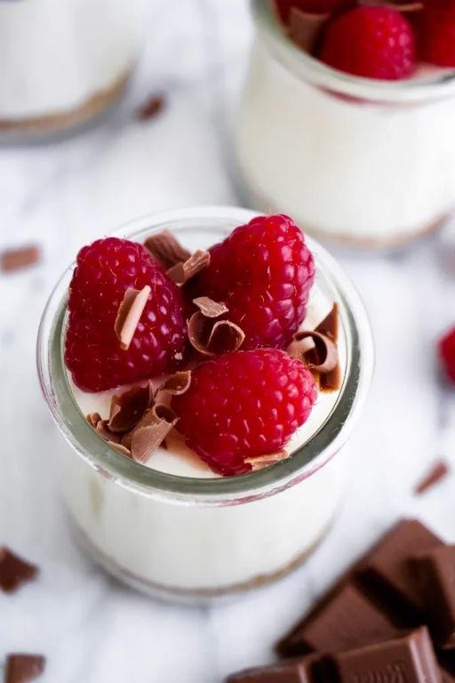 Raspberry Mousse Mini Graham Cracker Cups