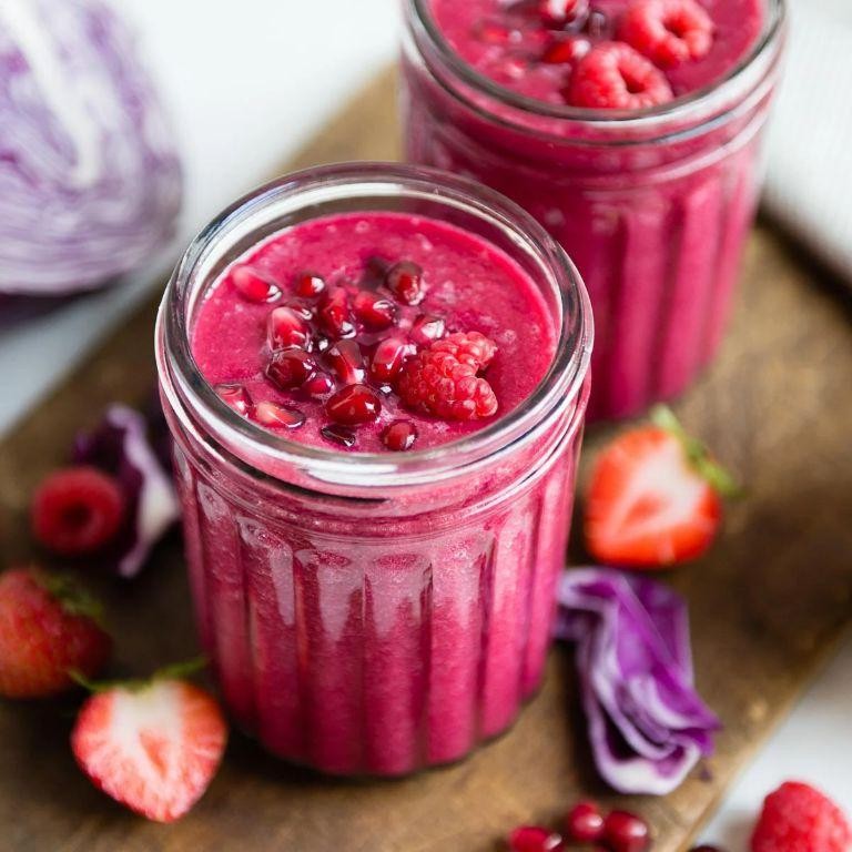 Raspberry Pomegranate Antioxidant Smoothie
