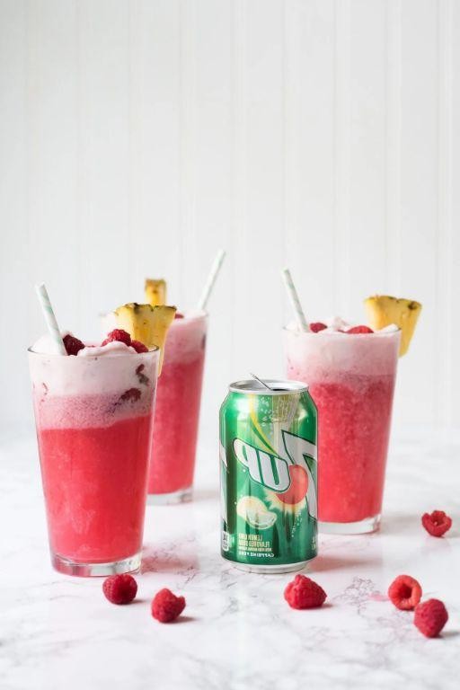Raspberry Sorbet Lemon-Lime Soda Float