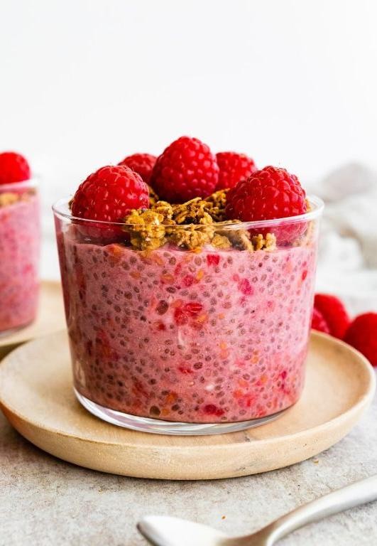 Raspberry Stevia Chia Pudding