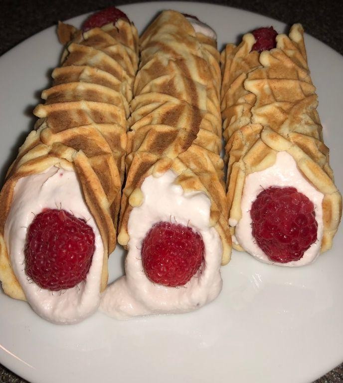 Raspberry Swirl Cannoli Filling