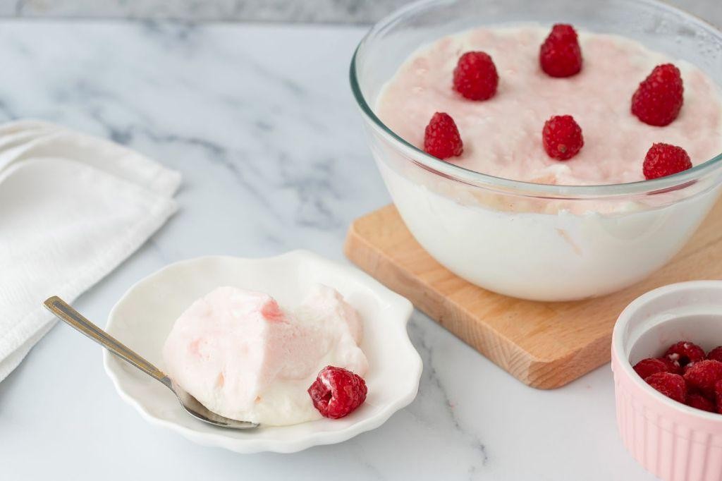 Raspberry Swirl Jello Pudding with Cool Whip