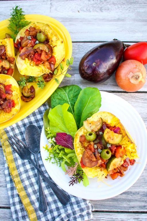 Ratatouille Stuffed Spaghetti Squash
