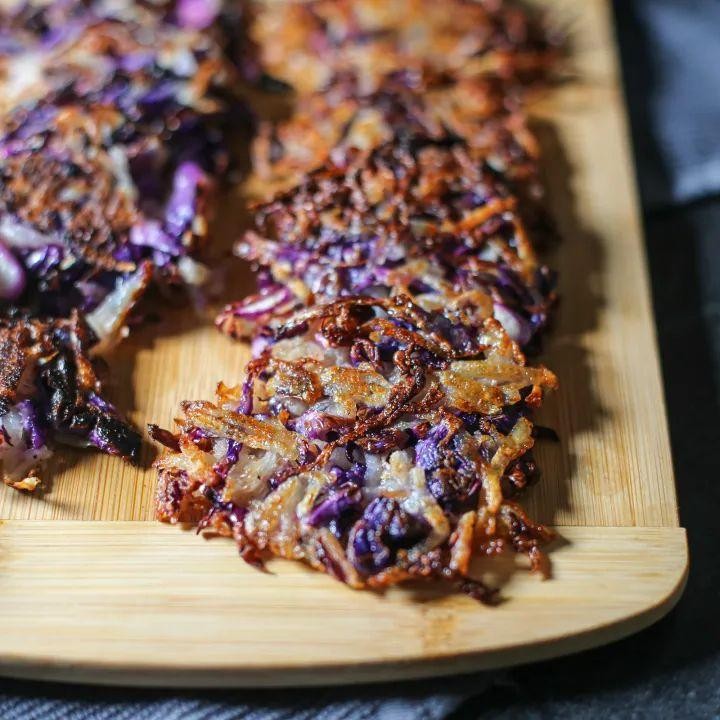 Red Cabbage and Sweet Potato Hash
