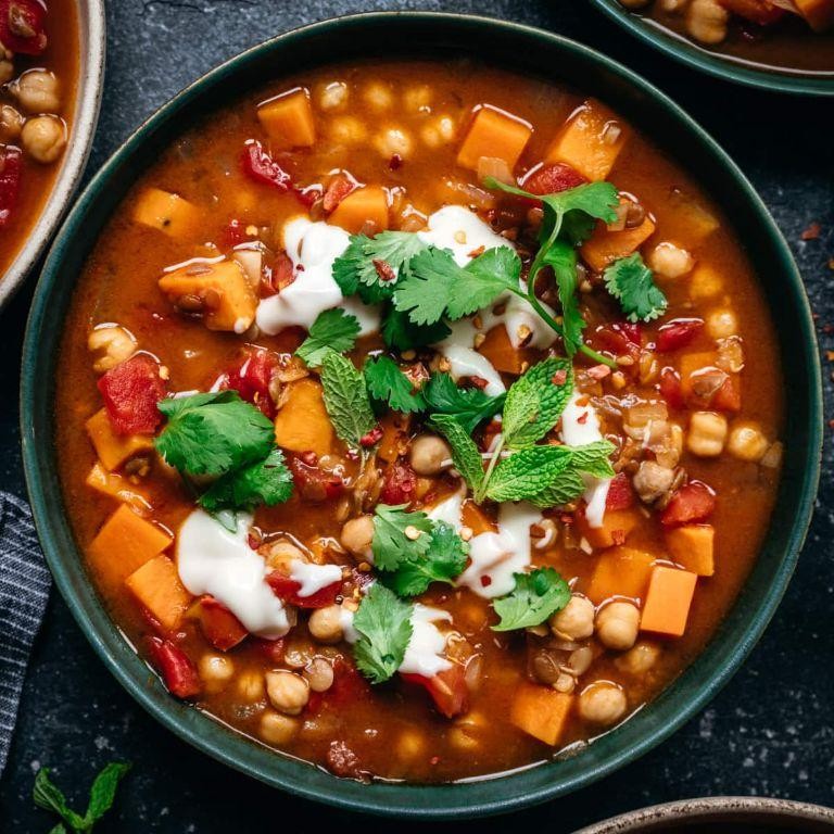 Red Lentil and Chickpea Stew