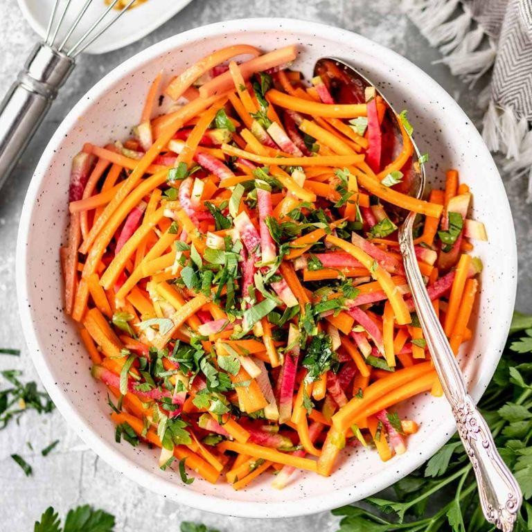 Red Radish and Carrot Slaw