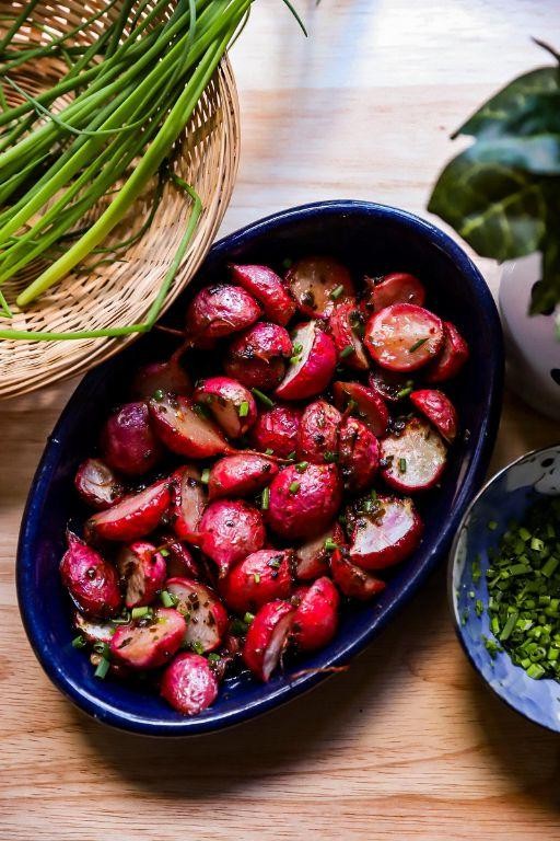 Red Radish and Chive Butter Spread