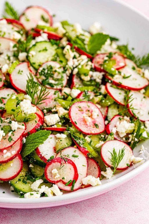 Red Radish and Cucumber Salad