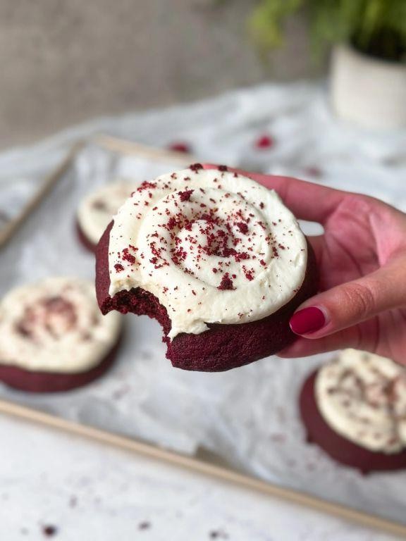 Red Velvet Cream Cheese Crumbl Cookies