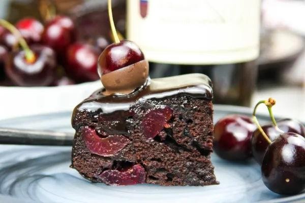 Red Wine Chocolate Cherry Cake