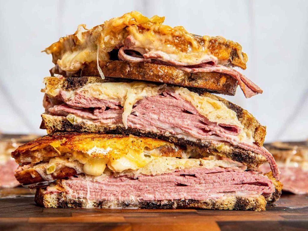 Reuben Panini with Sauerkraut and Swiss Cheese