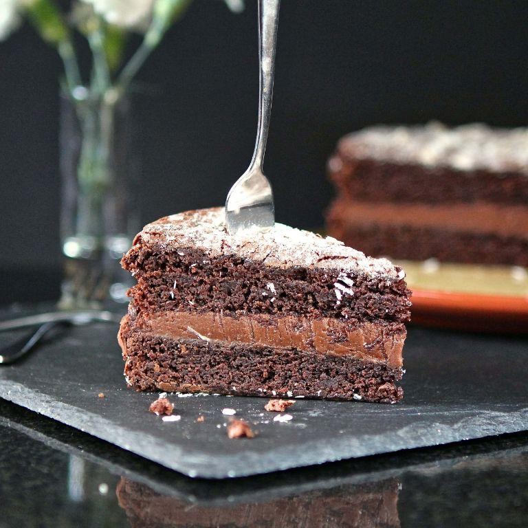 Rich Chocolate Gluten Free Fudge Cake
