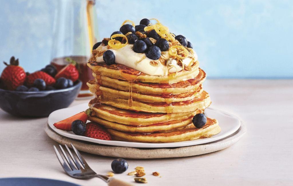 Ricotta Pancakes with Honey Drizzle