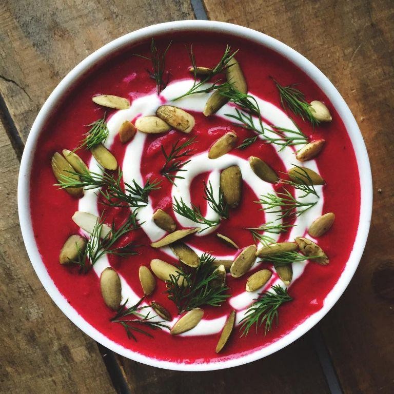 Roasted Beet and Apple Soup