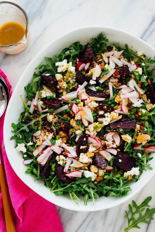 Roasted Beet and Arugula Spring Mix Salad