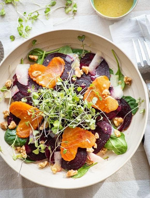 Roasted Beetroot and Microgreen Bowl