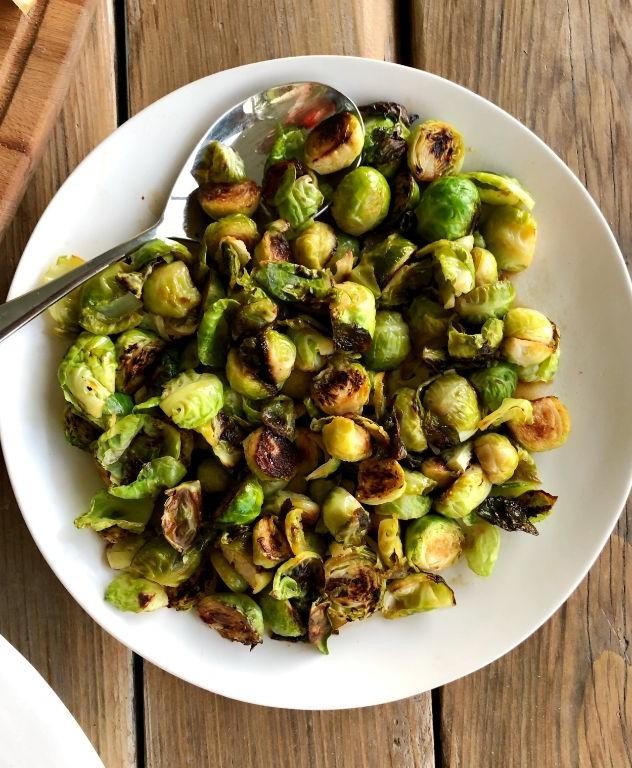 Roasted Brussels Sprouts with Dijon Mustard