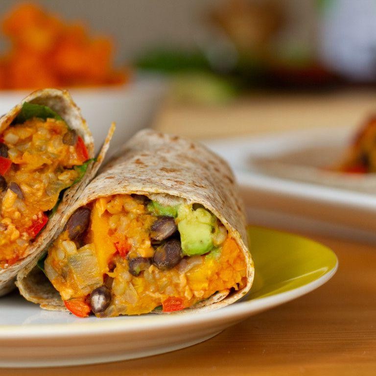 Roasted Butternut Squash Burritos