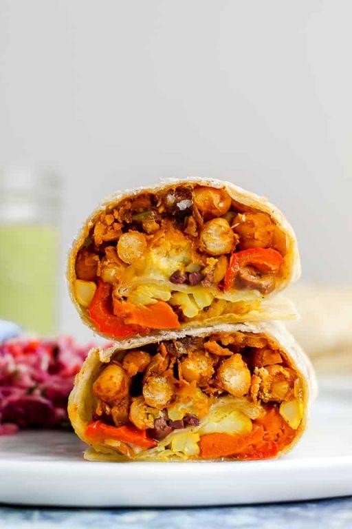Roasted Carrot and Chickpea Burritos