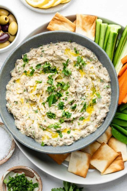 Roasted Eggplant Dip with Olive Oil