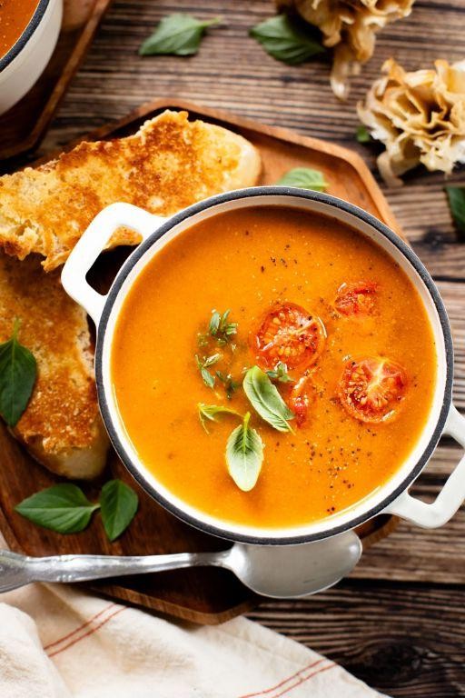 Roasted Garlic and Tomato Vita Mix Soup