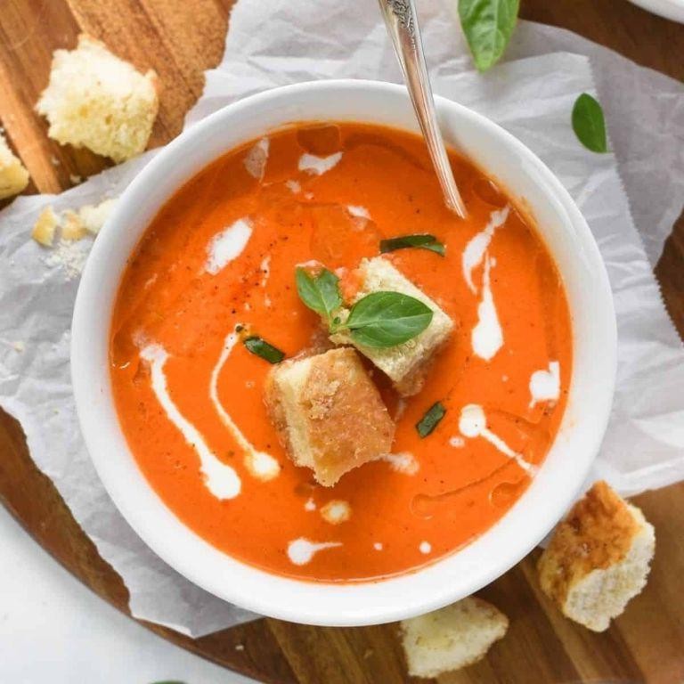 Roasted Red Pepper and Gouda Soup