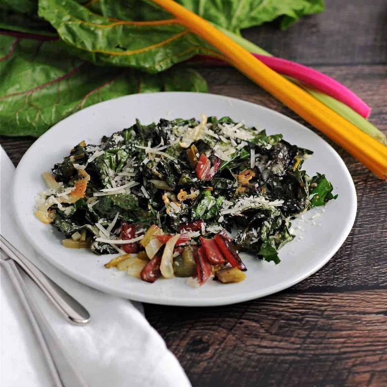 Roasted Swiss Chard with Parmesan